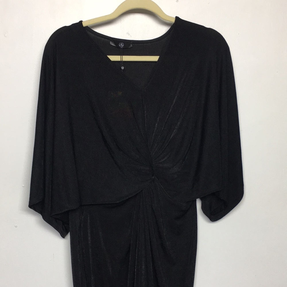 Missguided Black Slinky Kimono MIDI Dress